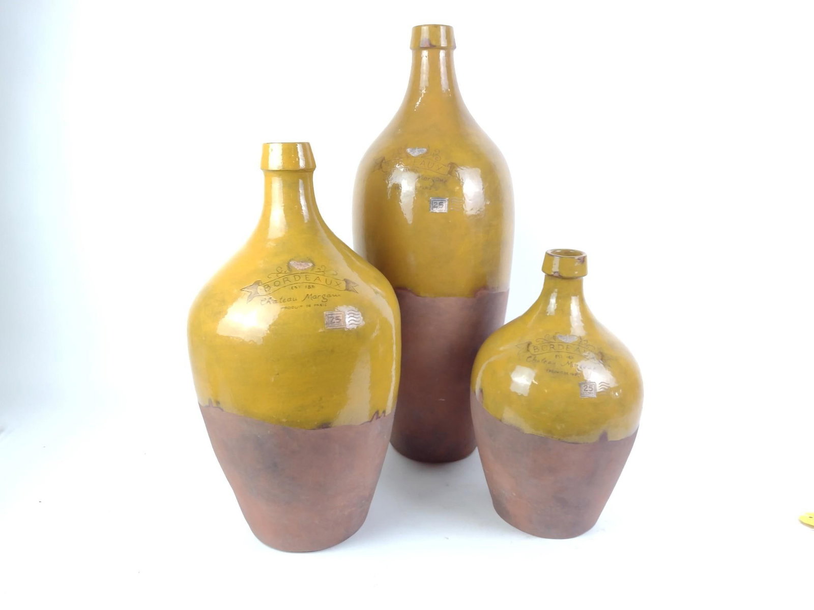 3 Terracotta-Style Decorative Wine Jugs (1 of 2)