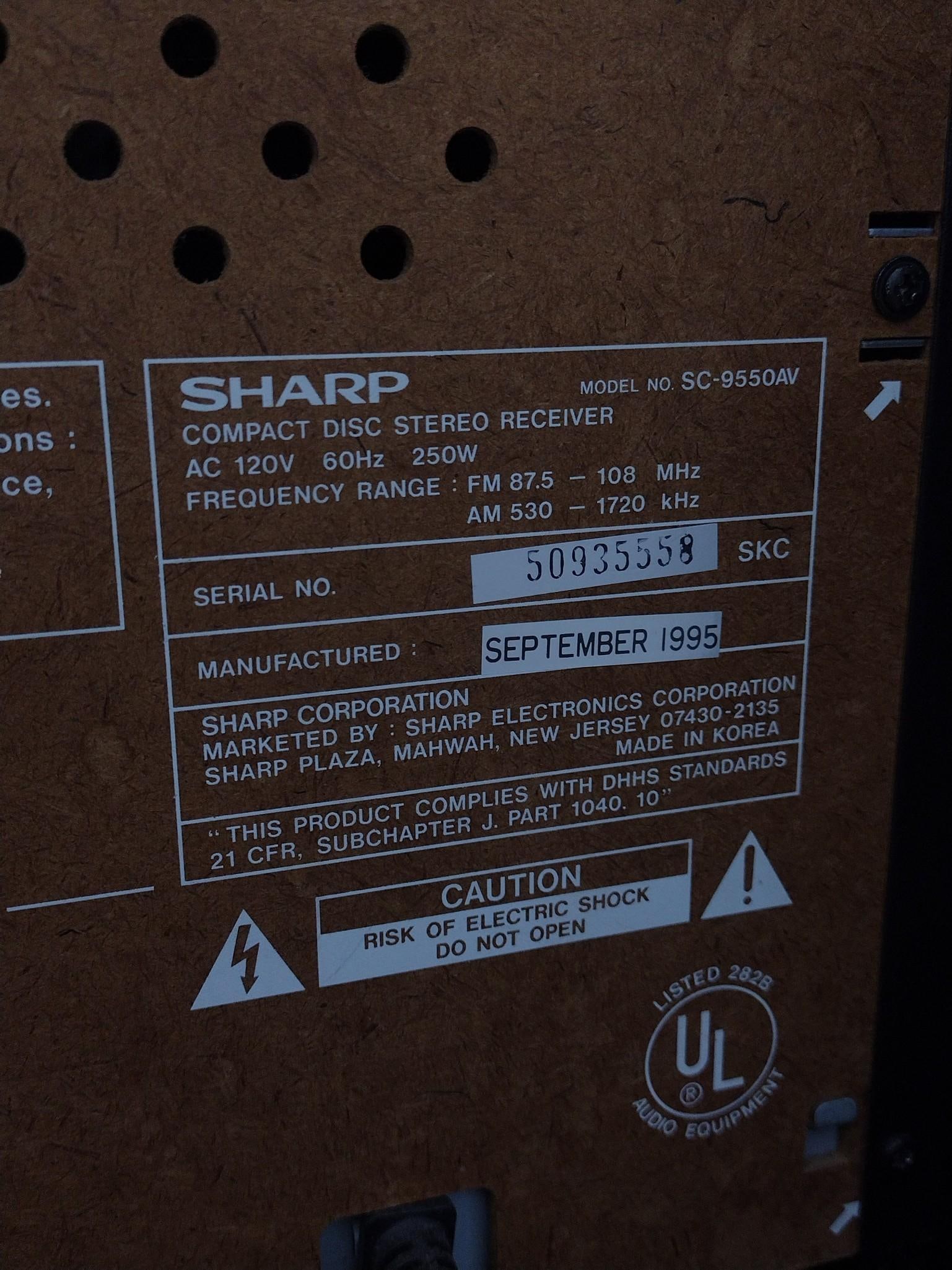Sharp Hi-Fi System - 4