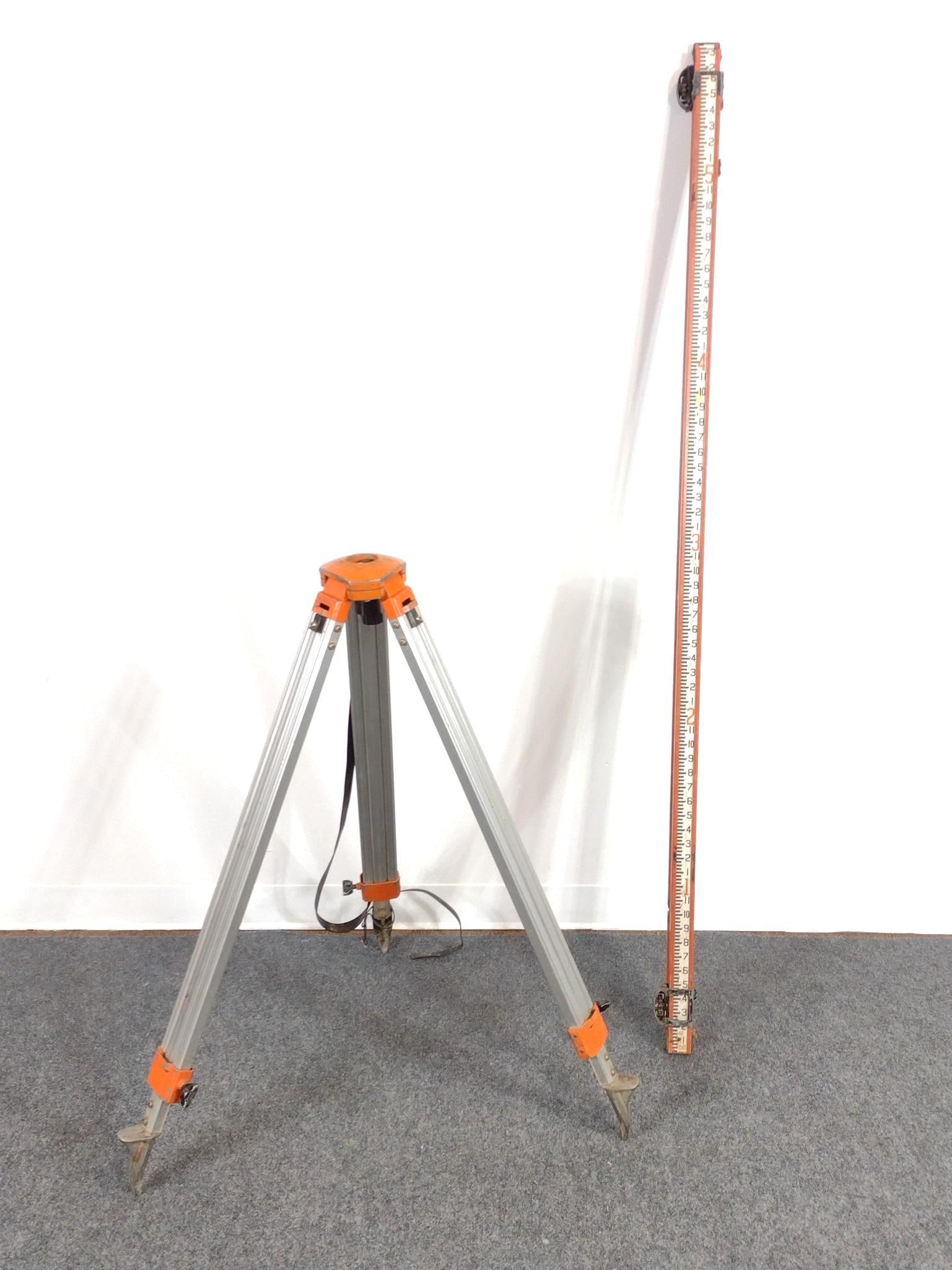 Professional-Grade Survey Tripod & Leveling Staff (1 of 5)