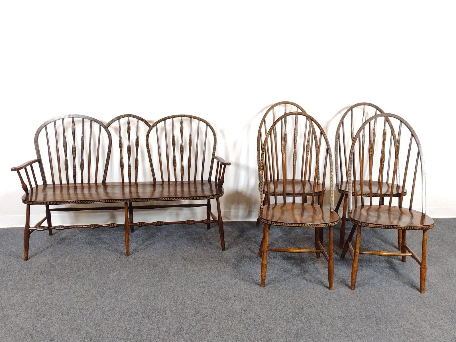 Drexel Heritage Painted Bench and 4 Chairs (1 of 14)