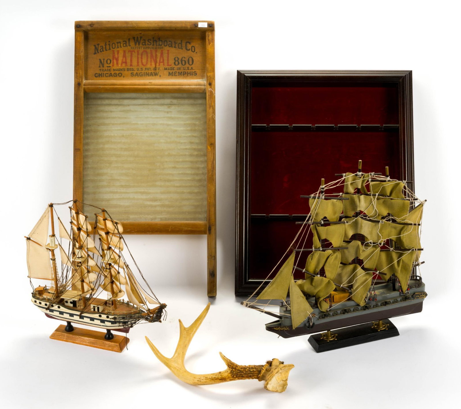 Washboard, Model Ships, and Antler (1 of 5)