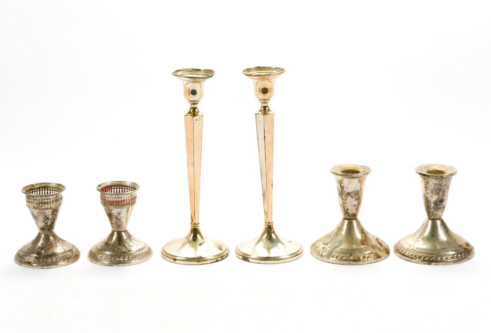 6 Weighted Sterling Silver Candlesticks (1 of 7)