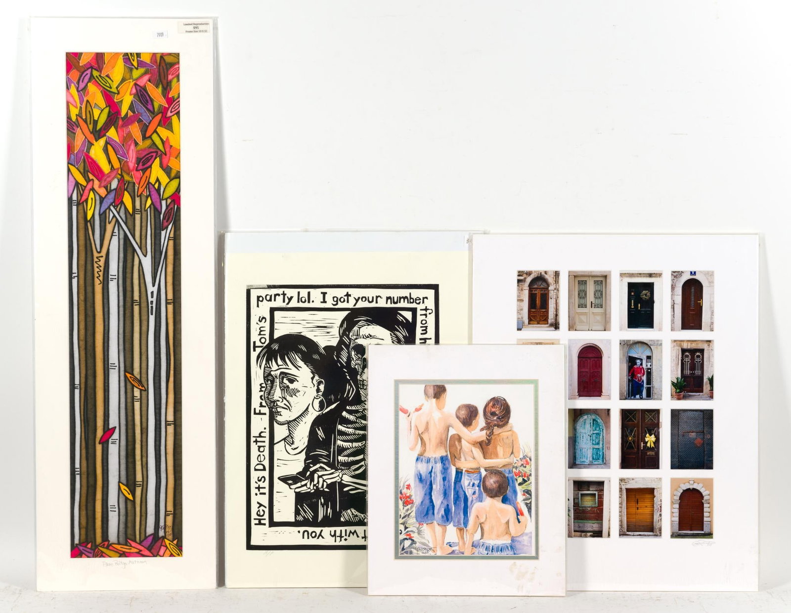 4 Unframed Artworks (1 of 9)