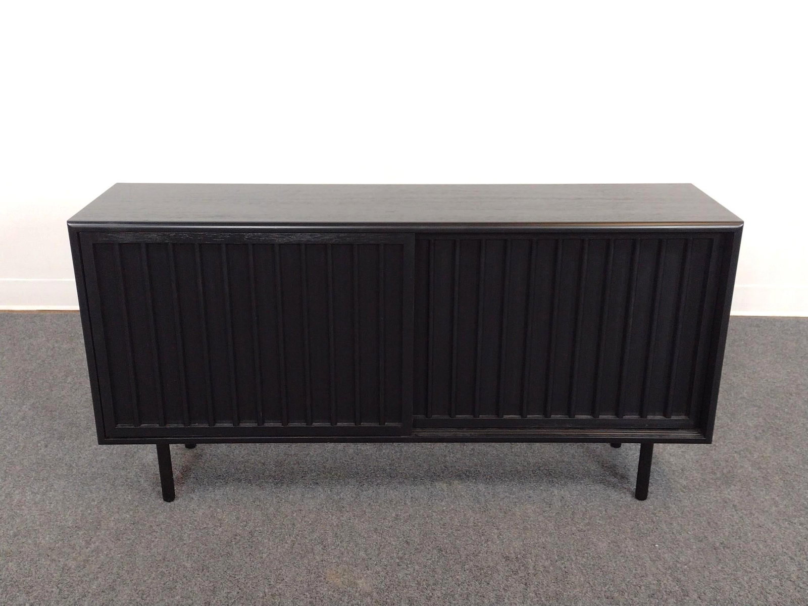 Williams Sonoma Low Bookcase Credenza: 48" wide X 12" deep X 24" high. 