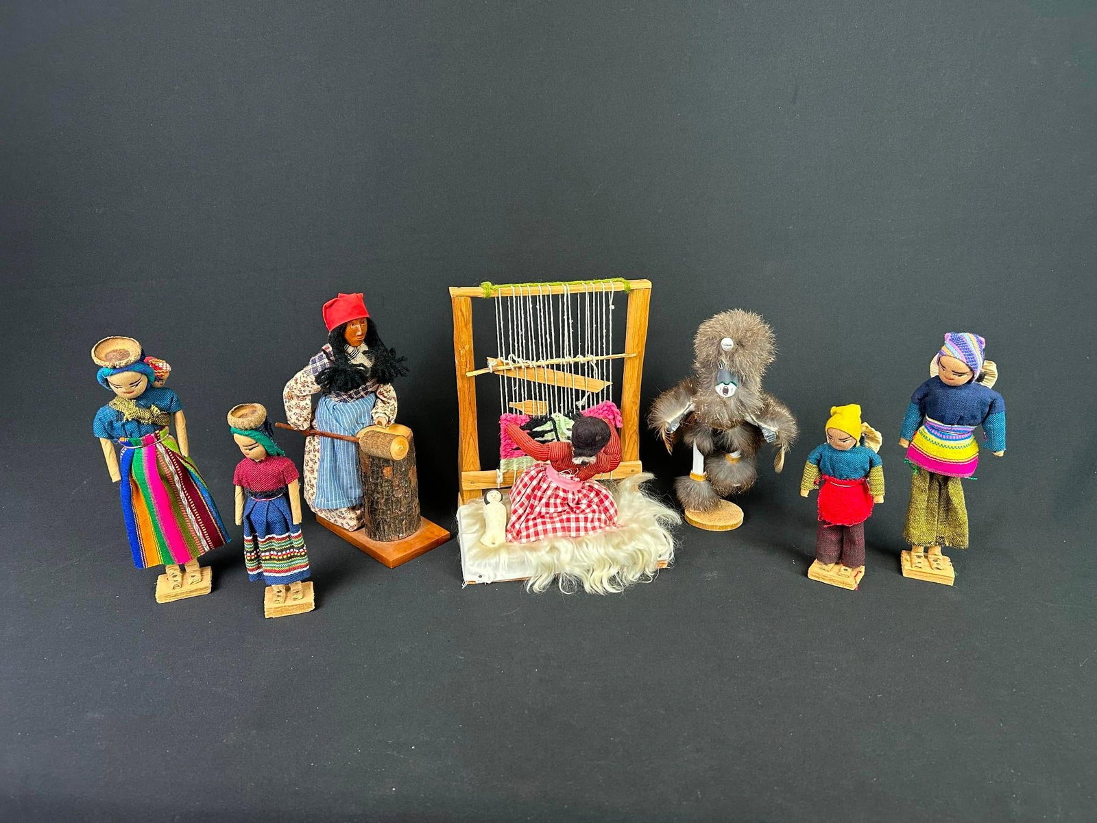 7 Vintage Dolls Incl. Native American (1 of 7)