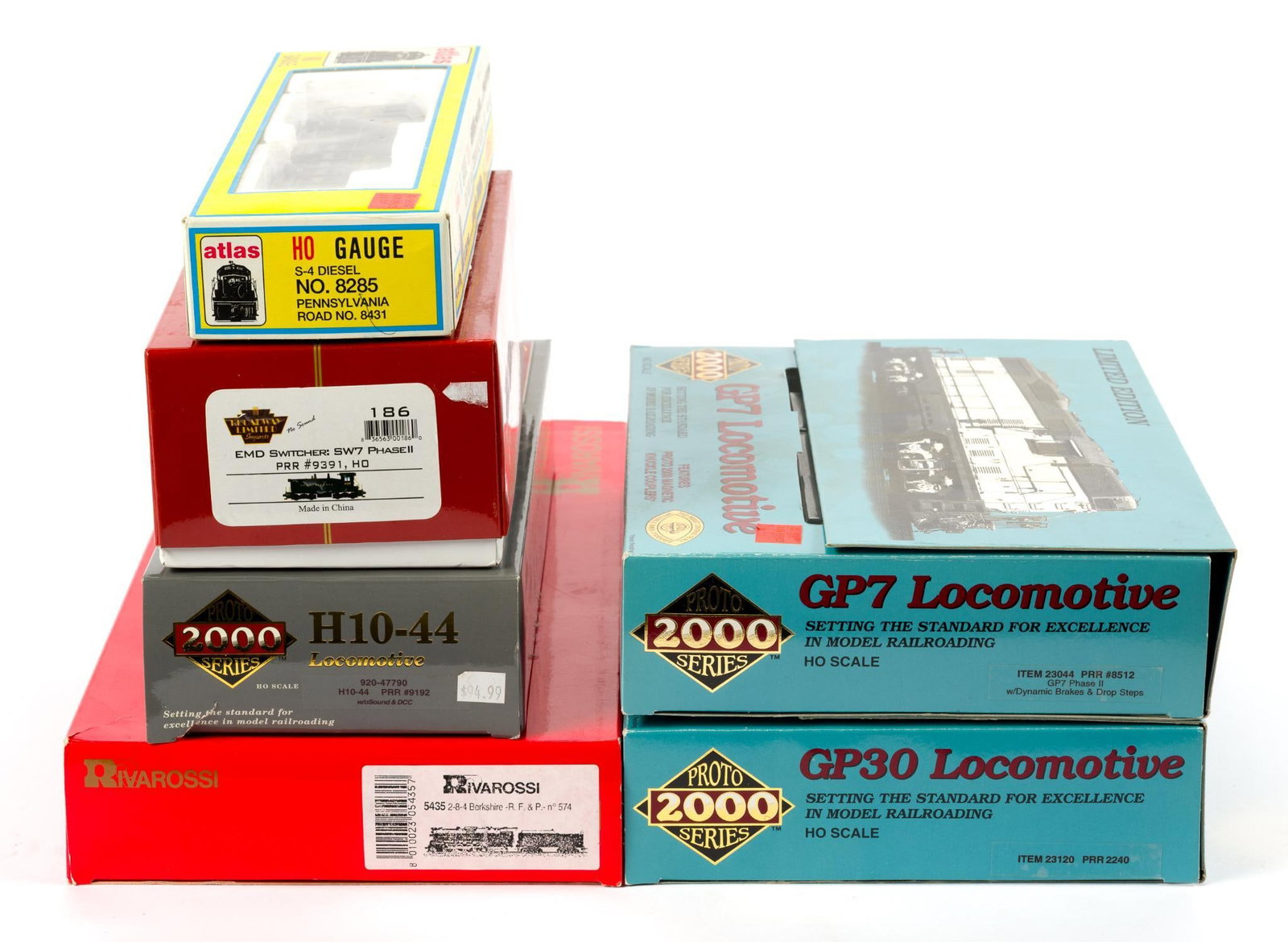 6 HO Scale Model Railroad Engines in OB's (1 of 3)