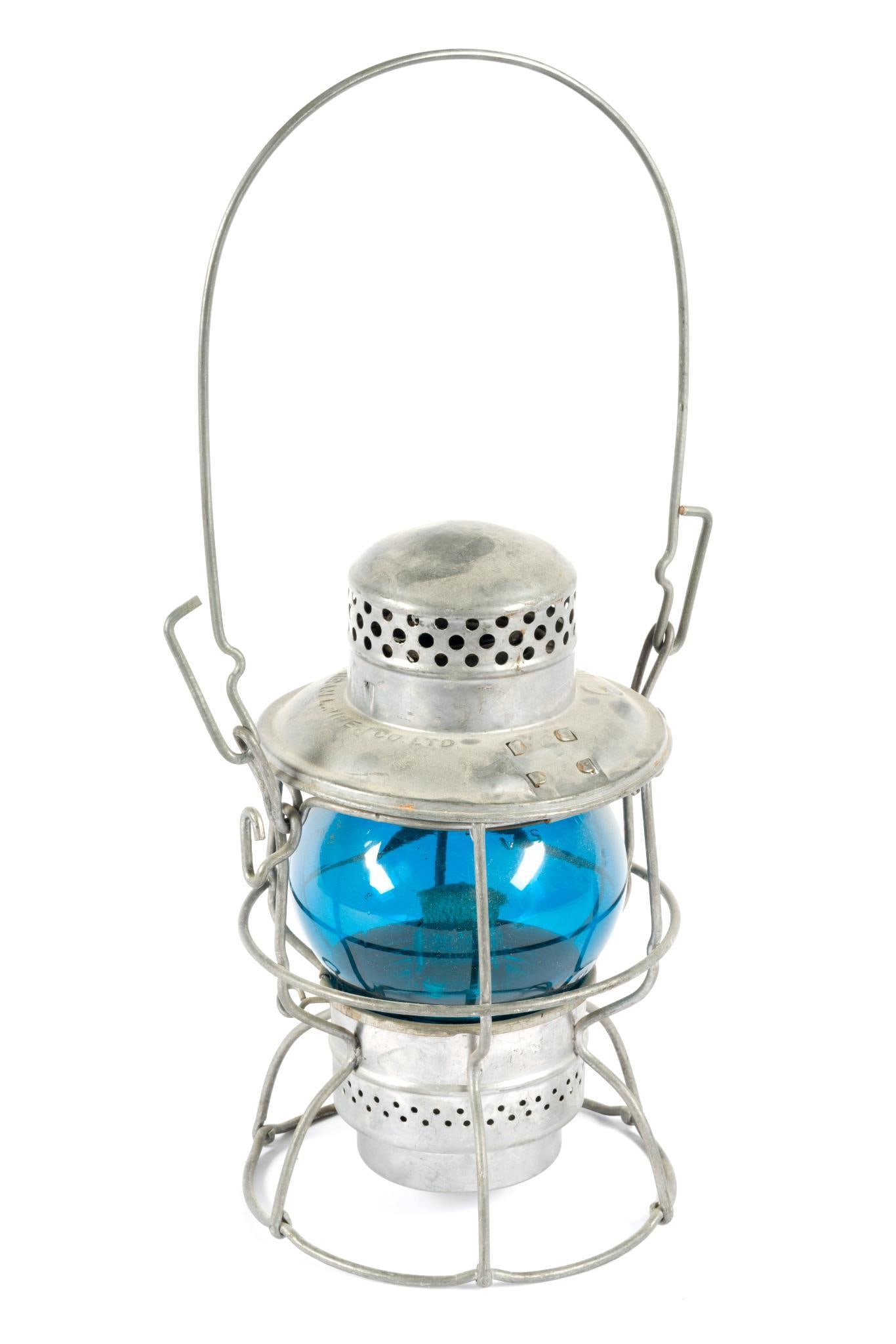 Blue Globe Canadian Northern Railroad Lantern (1 of 3)