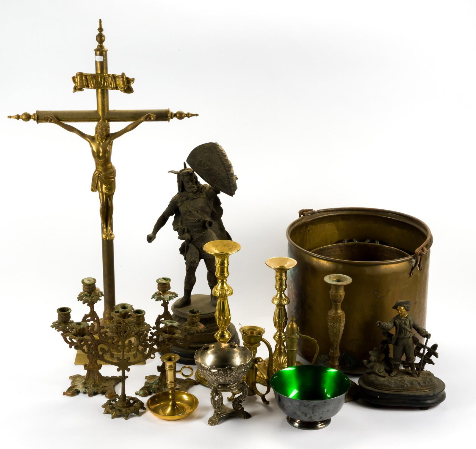 Candlesticks, Bowls, Crucifix, and More: Also includes candlesticks and bowls. Statues measure 7" to 8-1/4" wide x 21" to 33-1/4" long. 