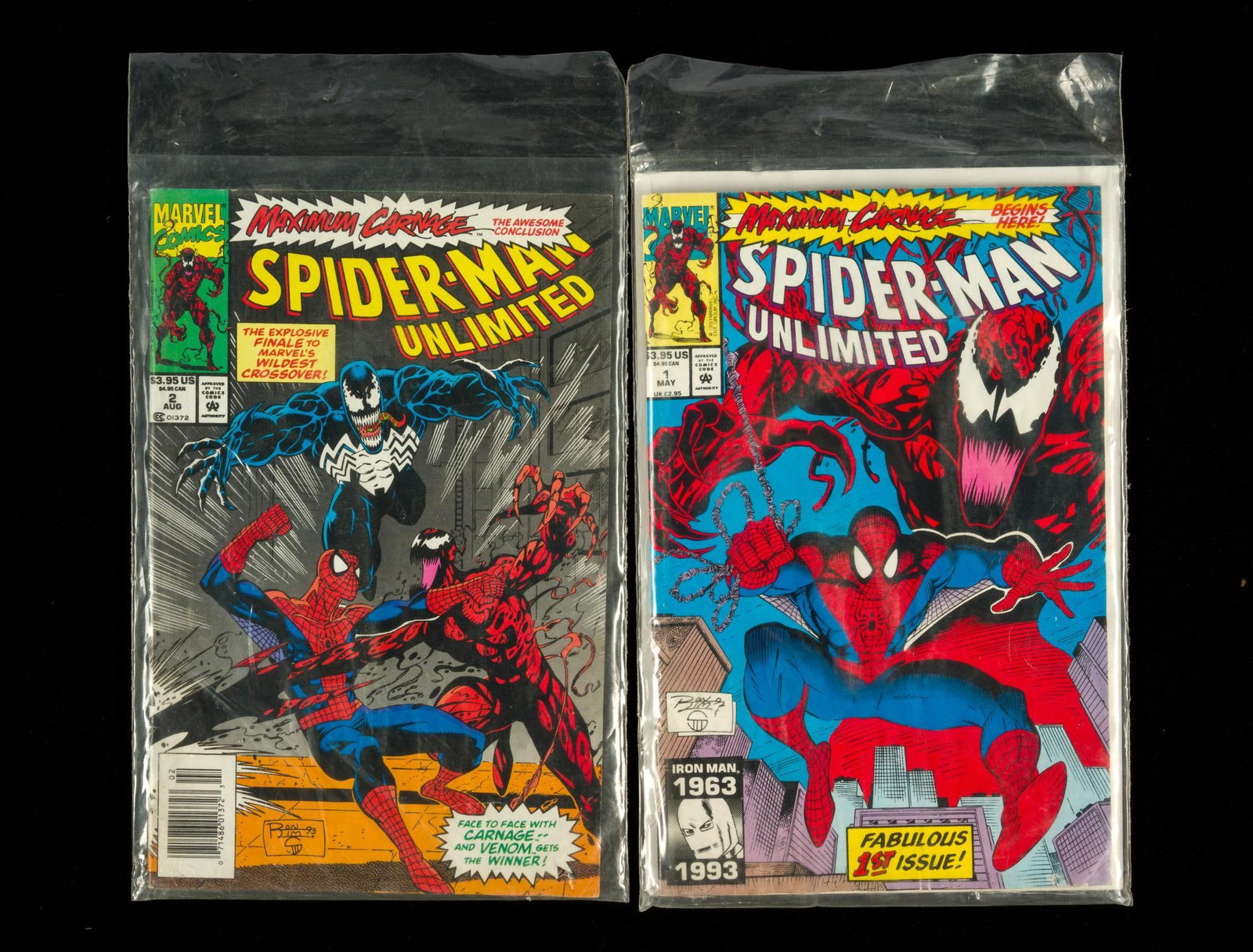 2 Spider Man Unlimited Marvel Comics: Both Maximum Carnage. 
