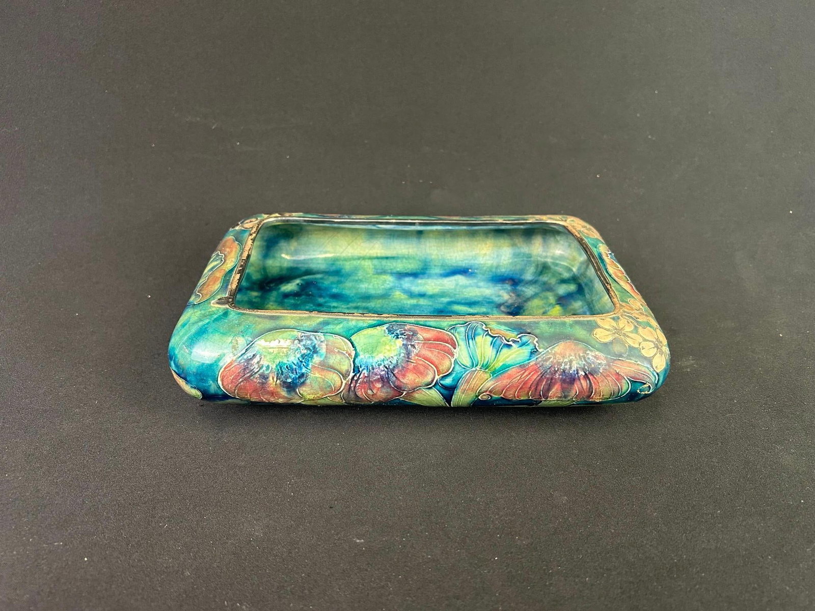 William Moorcroft Claremont Toadstool Rectangular Dish (1 of 4)