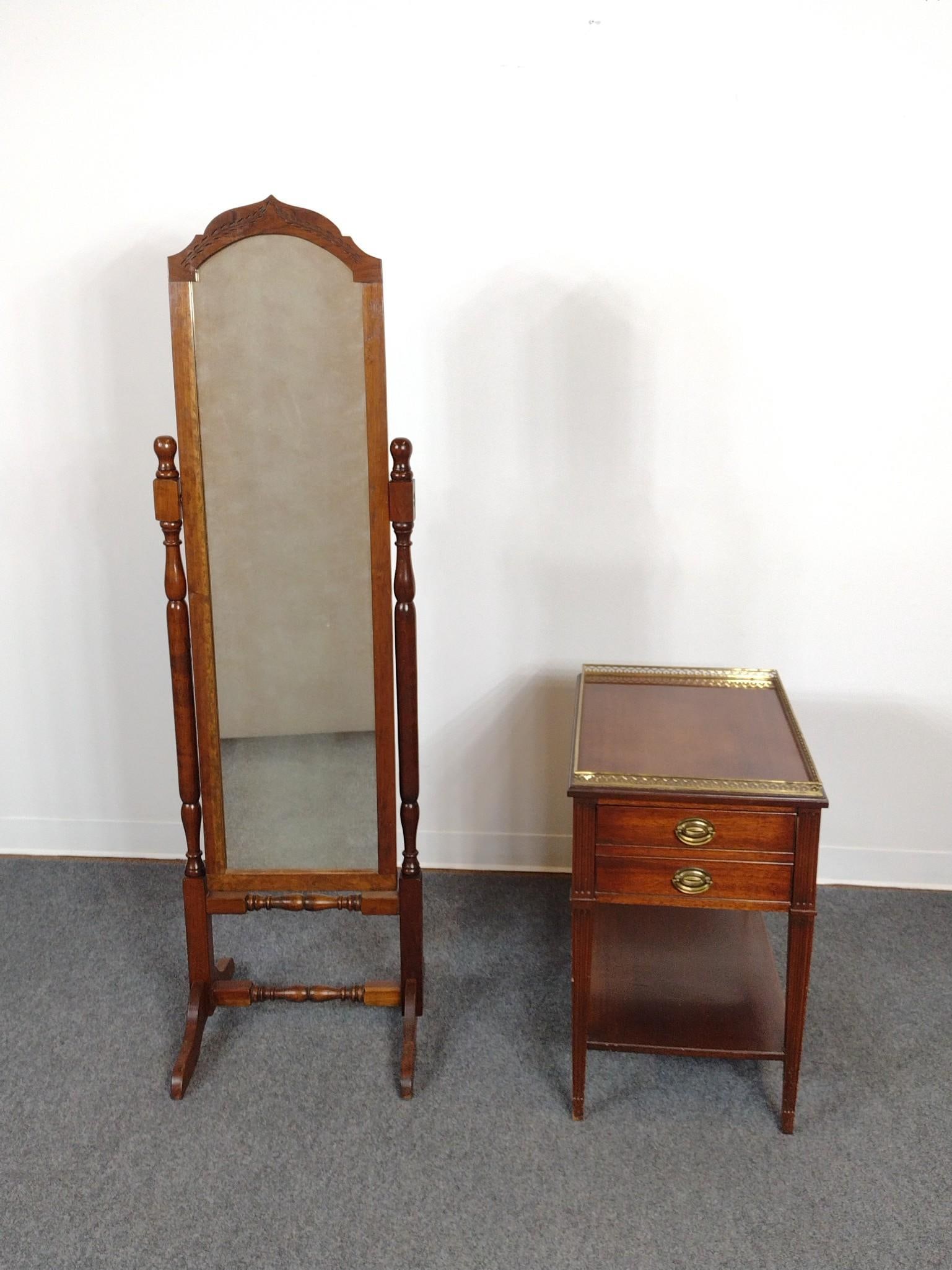 Single Drawer End Table and Dressing Mirror (1 of 7)