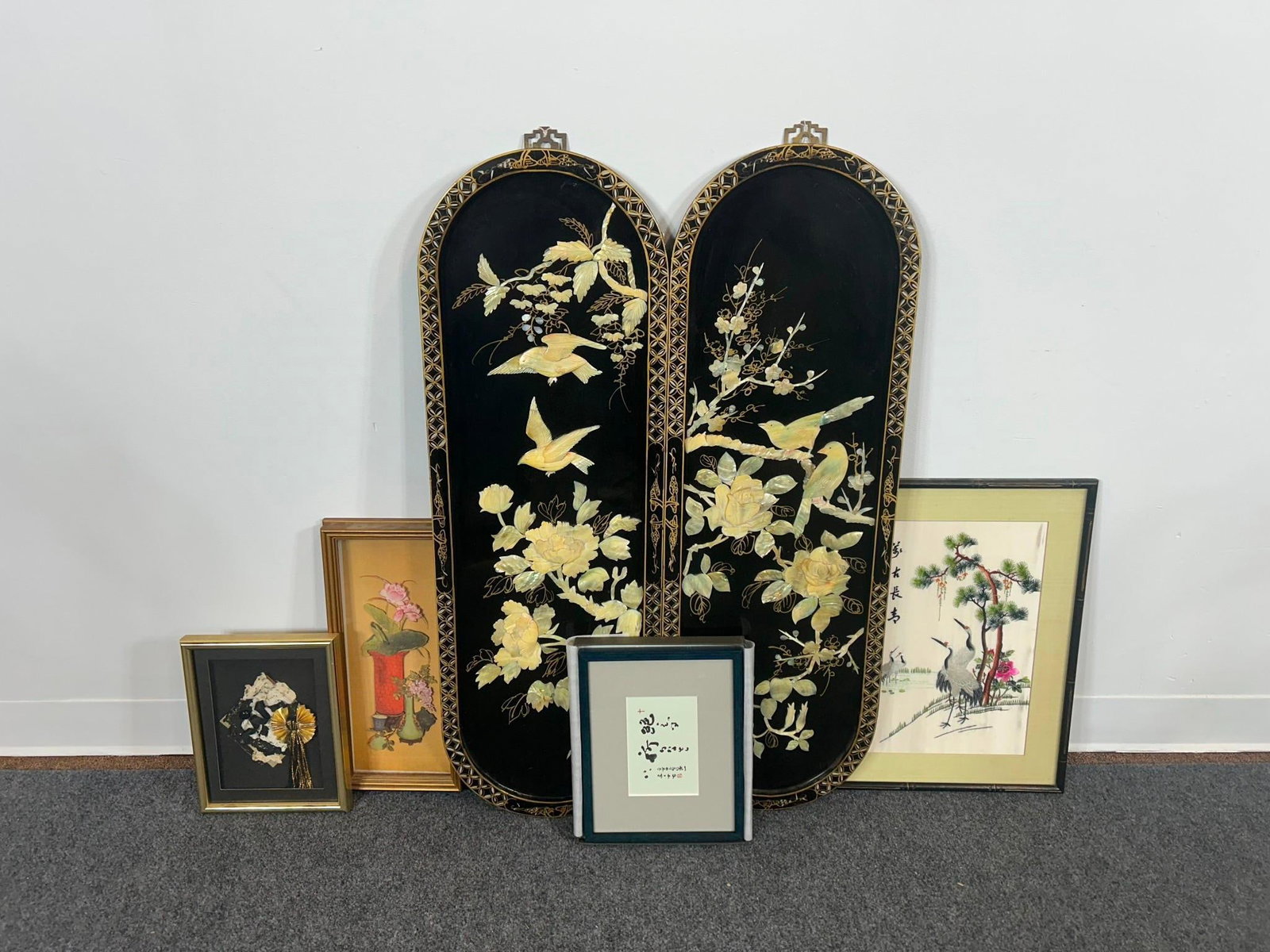 2 Mother of Pearl Japanese Wall Hangings & Artwork (1 of 9)