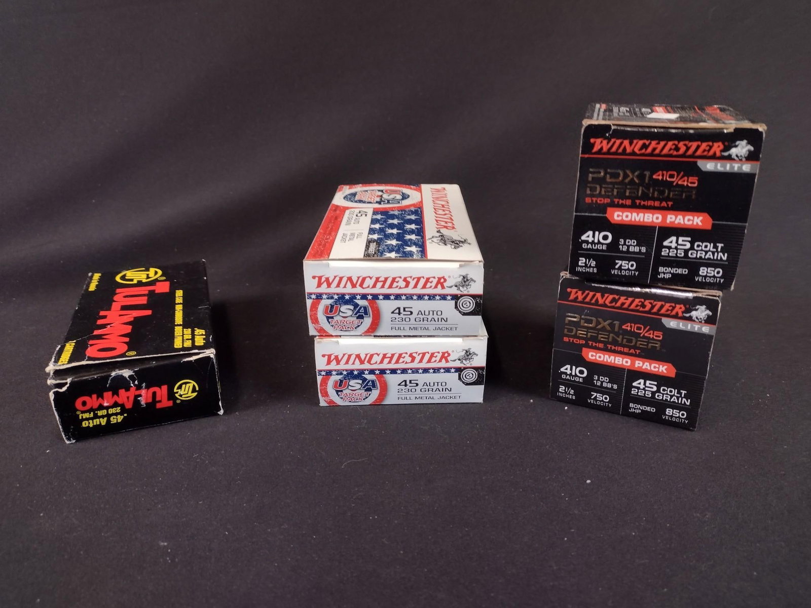 3 Boxes .45 Ammo & 2 Boxes Winchester Defender Combo Packs (1 of 1)