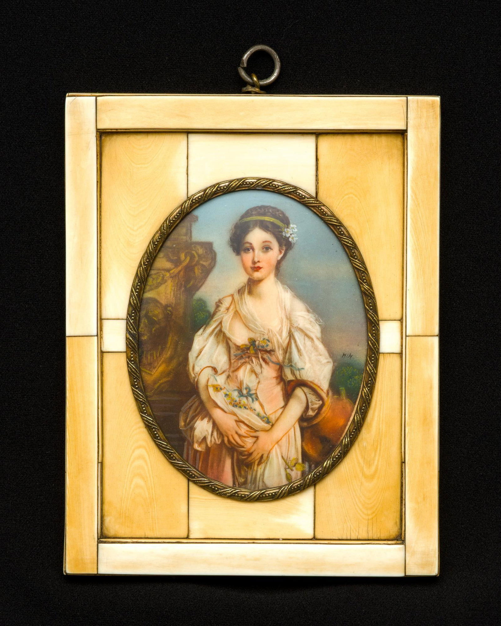 Antique Miniature Oil Painting (1 of 3)