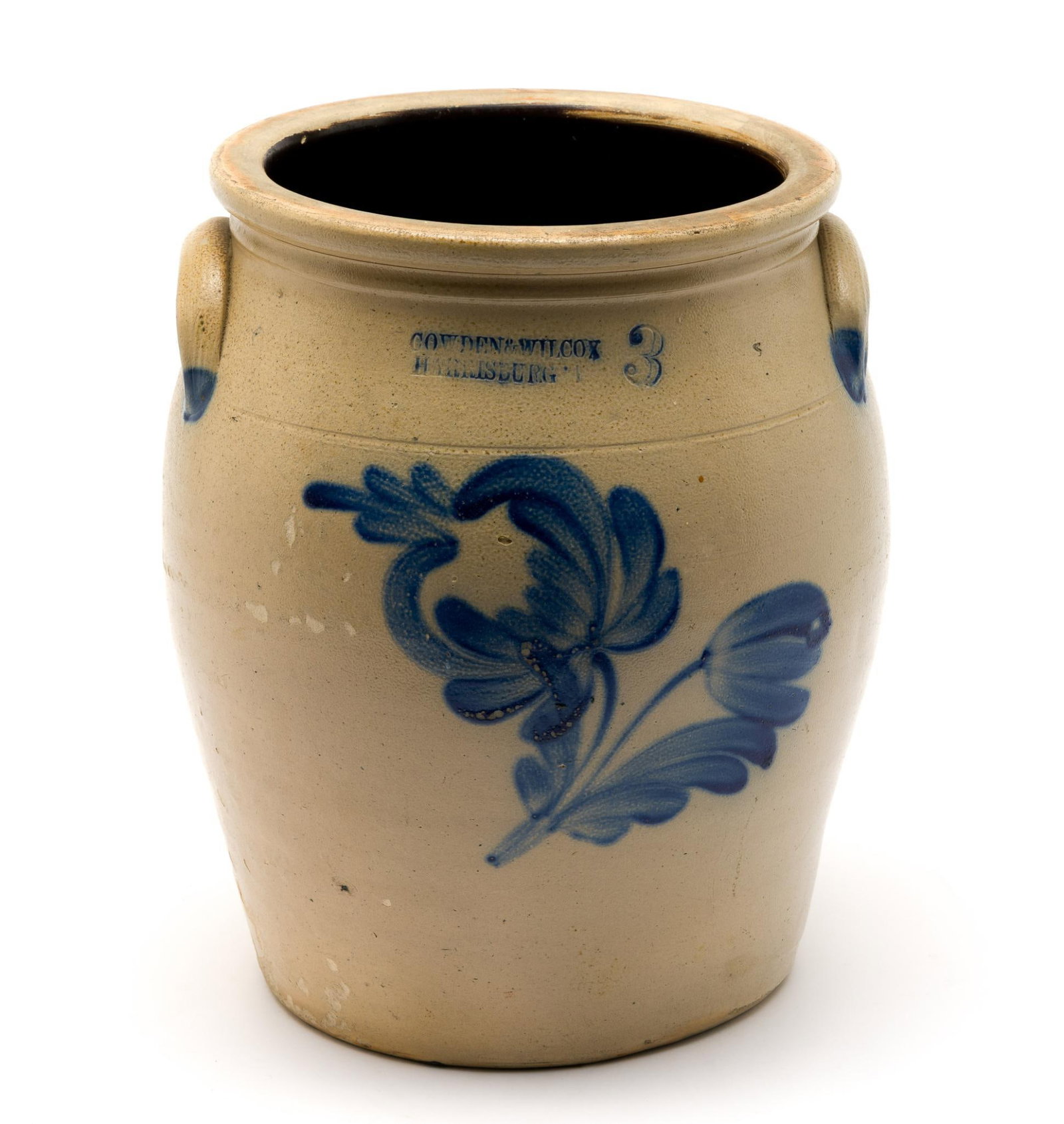 3 Gallon Cowden & Wilcox (Harrisburg, PA) Cobalt Crock (1 of 6)