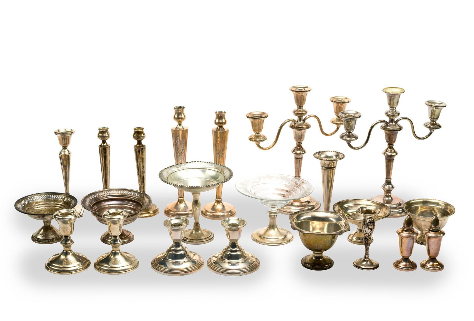 Weighted Sterling Candleholders and Compotes (1 of 11)