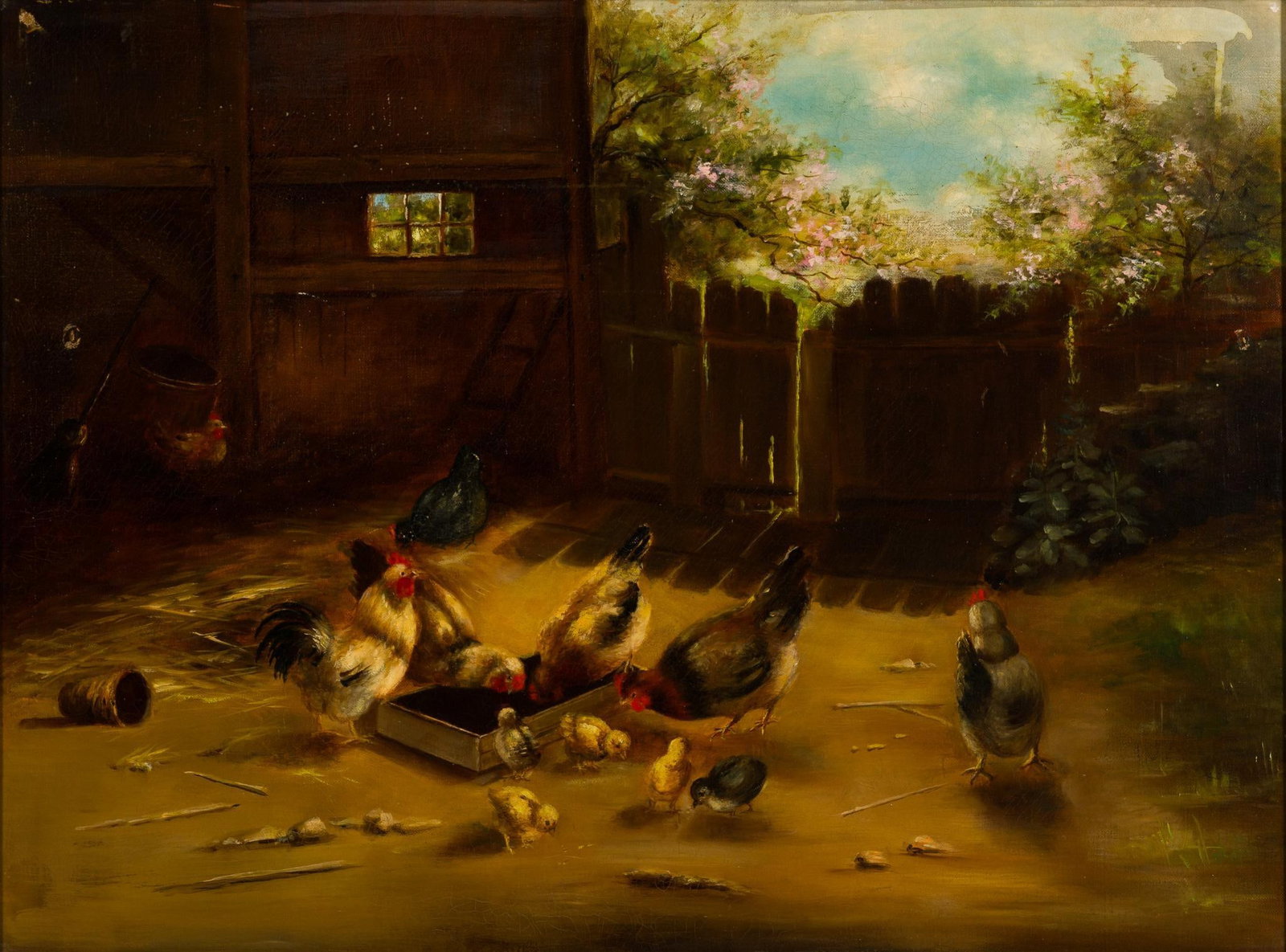 Antique Oil on Canvas After Claude Guilleminet (1 of 4)