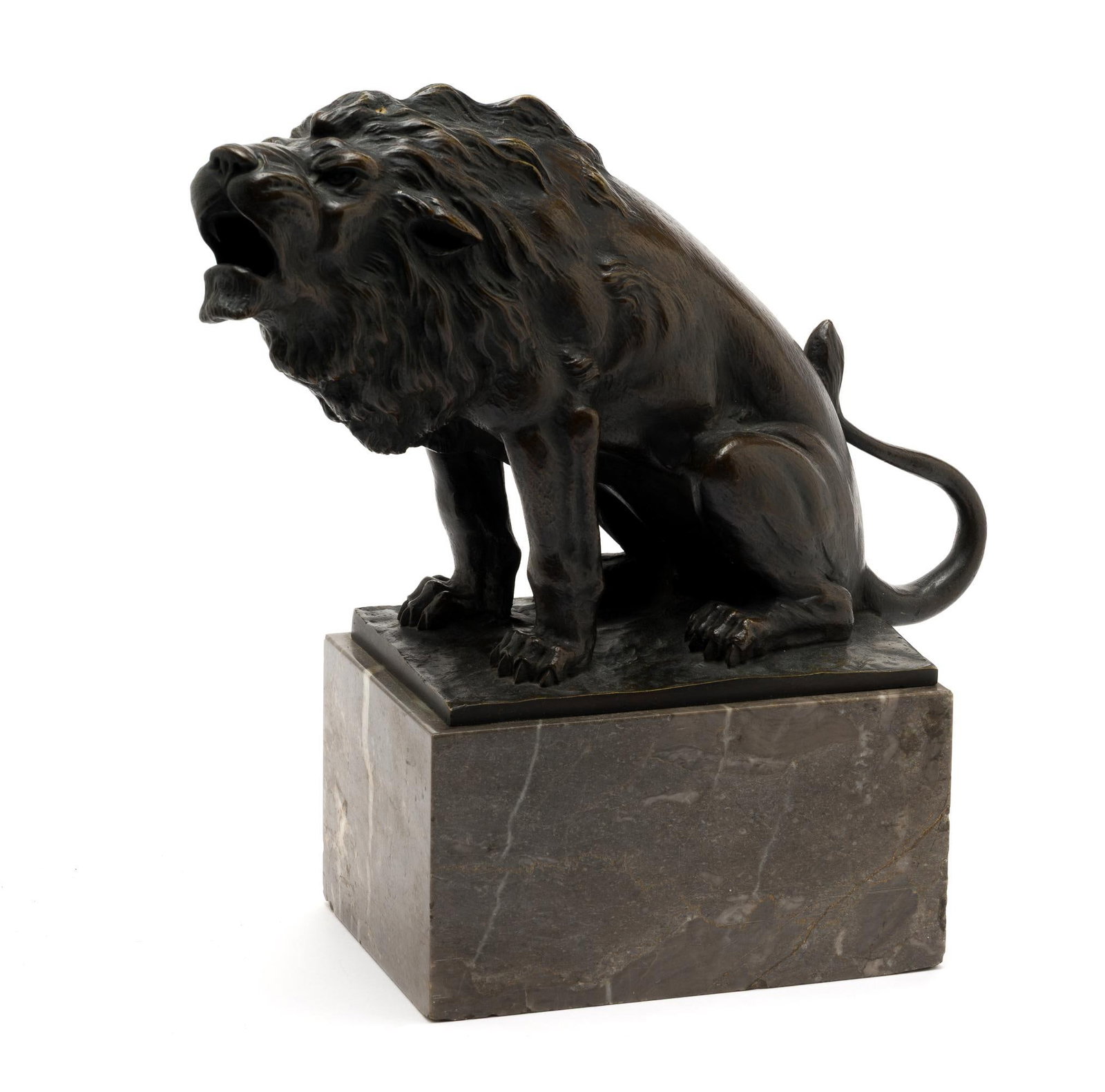 H Henjes Antique Bronze Lion Sculpture (1 of 5)
