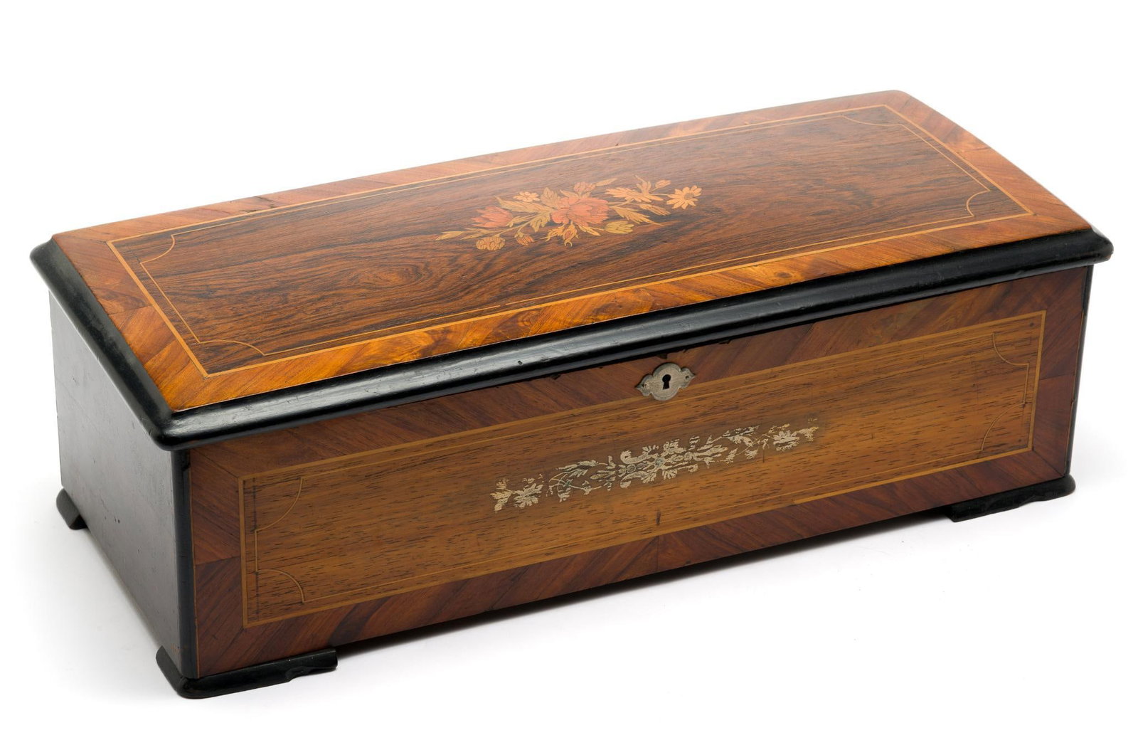 Swiss Rosewood Cylinder Music Box, Late 19th Century (1 of 6)