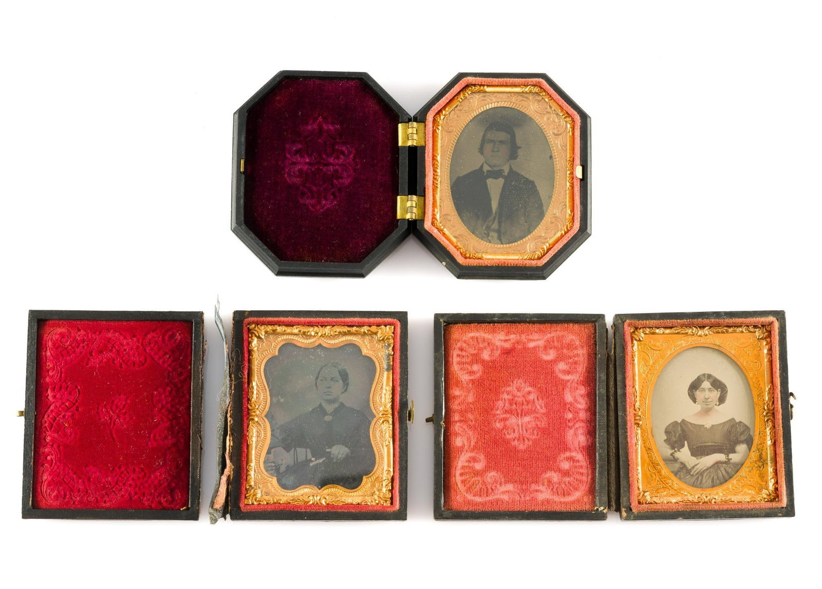 3 Antique Daguerreotype Tintypes (1 of 7)