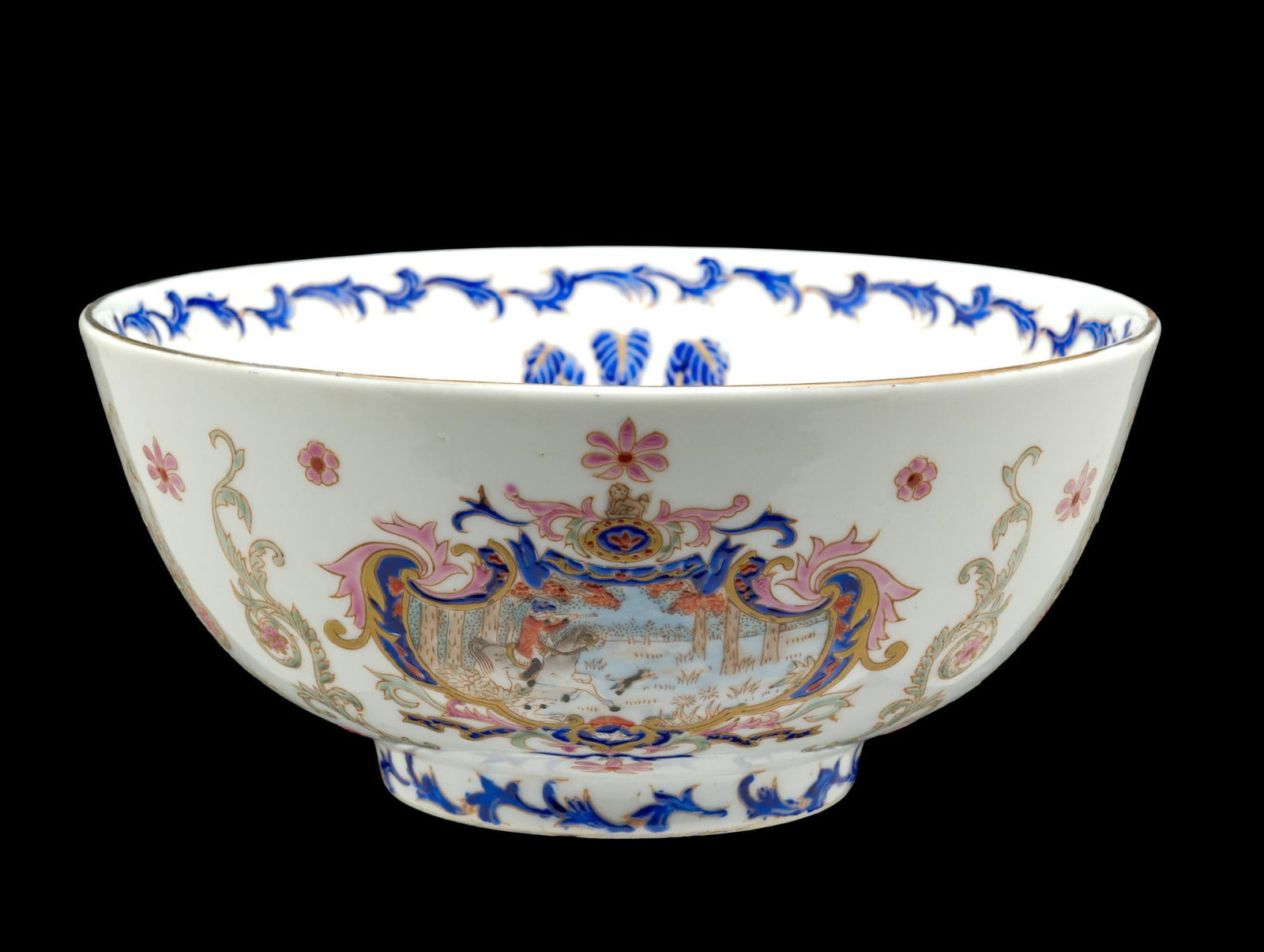 Chinese Export Armorial Punch Bowl (1 of 4)