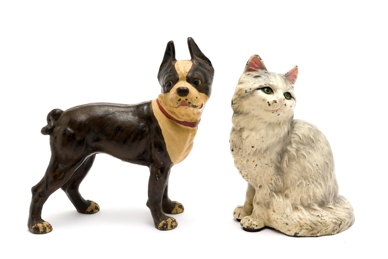 Hubley Persian Cat & Boston Terrier Cast Iron Door Stops (1 of 7)