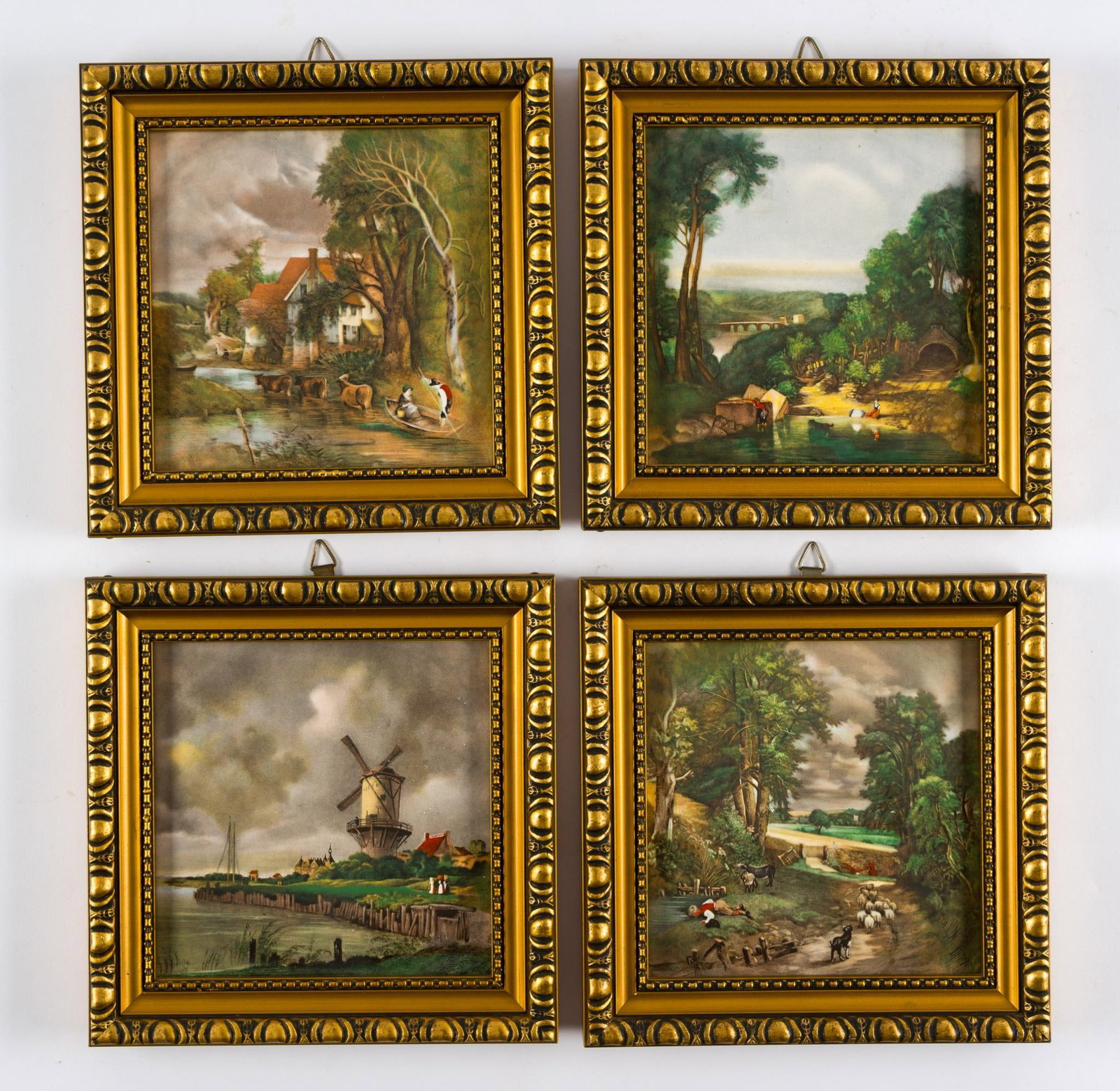 4 Framed Villeroy & Boch Ceramic Art Tiles (1 of 6)