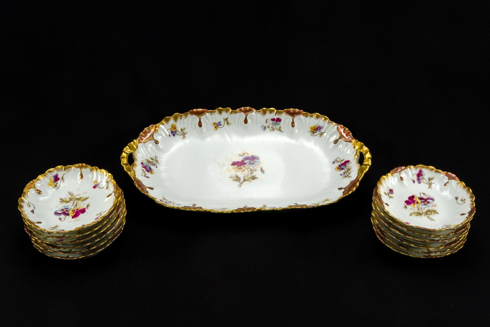 L S & S Limoges Platter and Plates (1 of 4)