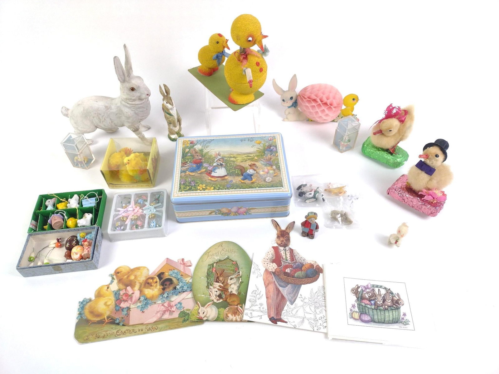 Assorted Vintage Easter Items Incl. Taxidermy Chicks (1 of 7)