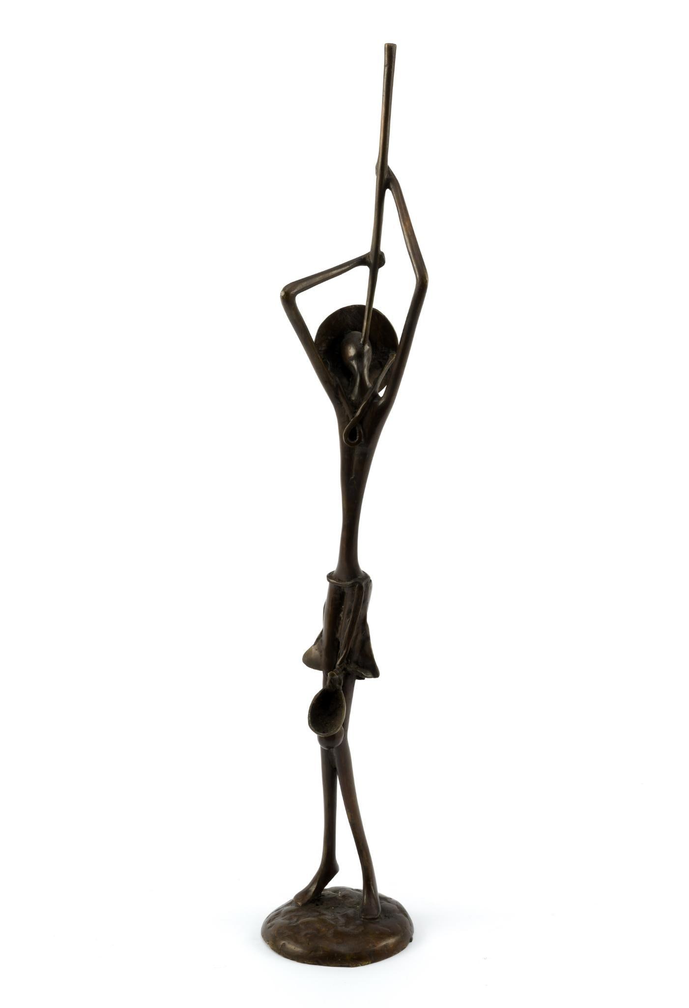 Ten Thousand Villages Bronze Flute Statue (1 of 4)