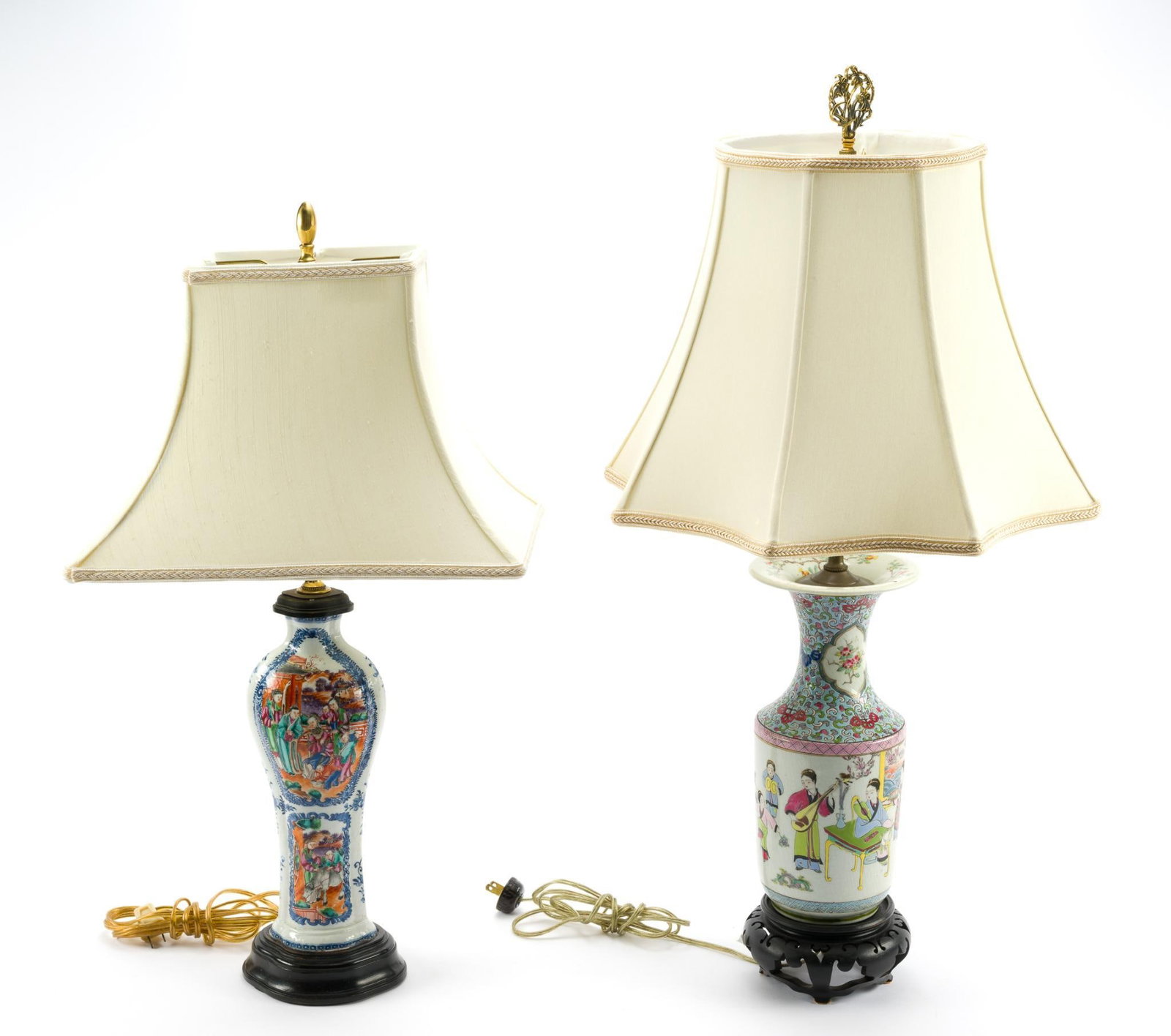 2 Chinese Porcelain Vase Table Lamps (1 of 5)