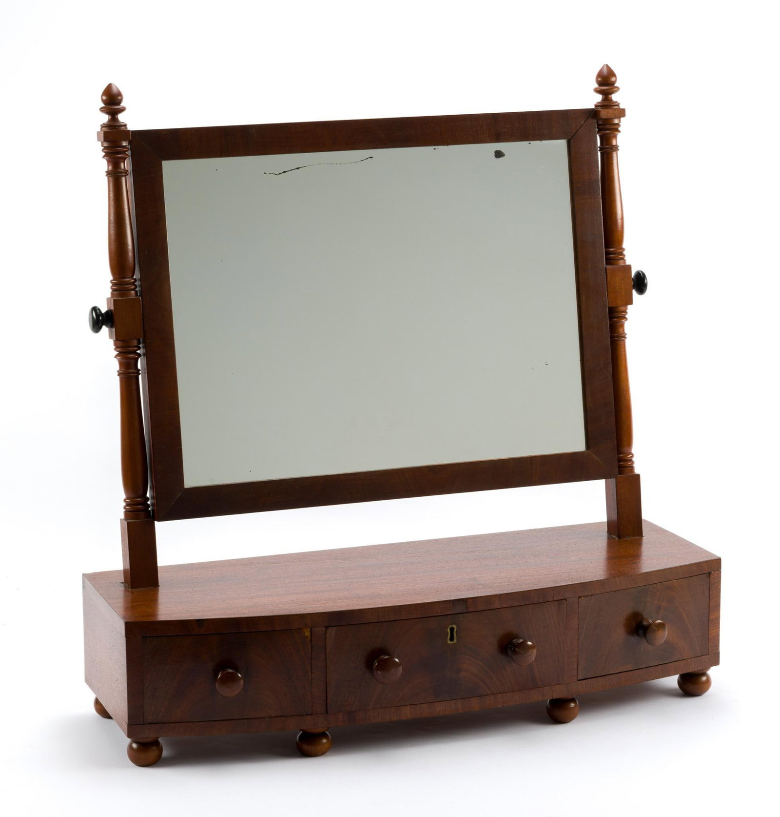 George III Dressing Table Mirror: Normal wear and tear associated with age and use. Measures 22-1/2" by 24-1/2". 