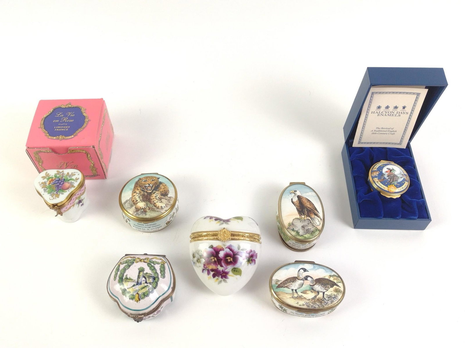 7 Trinket Boxes Incl. Halcyon Days Enamel (1 of 8)