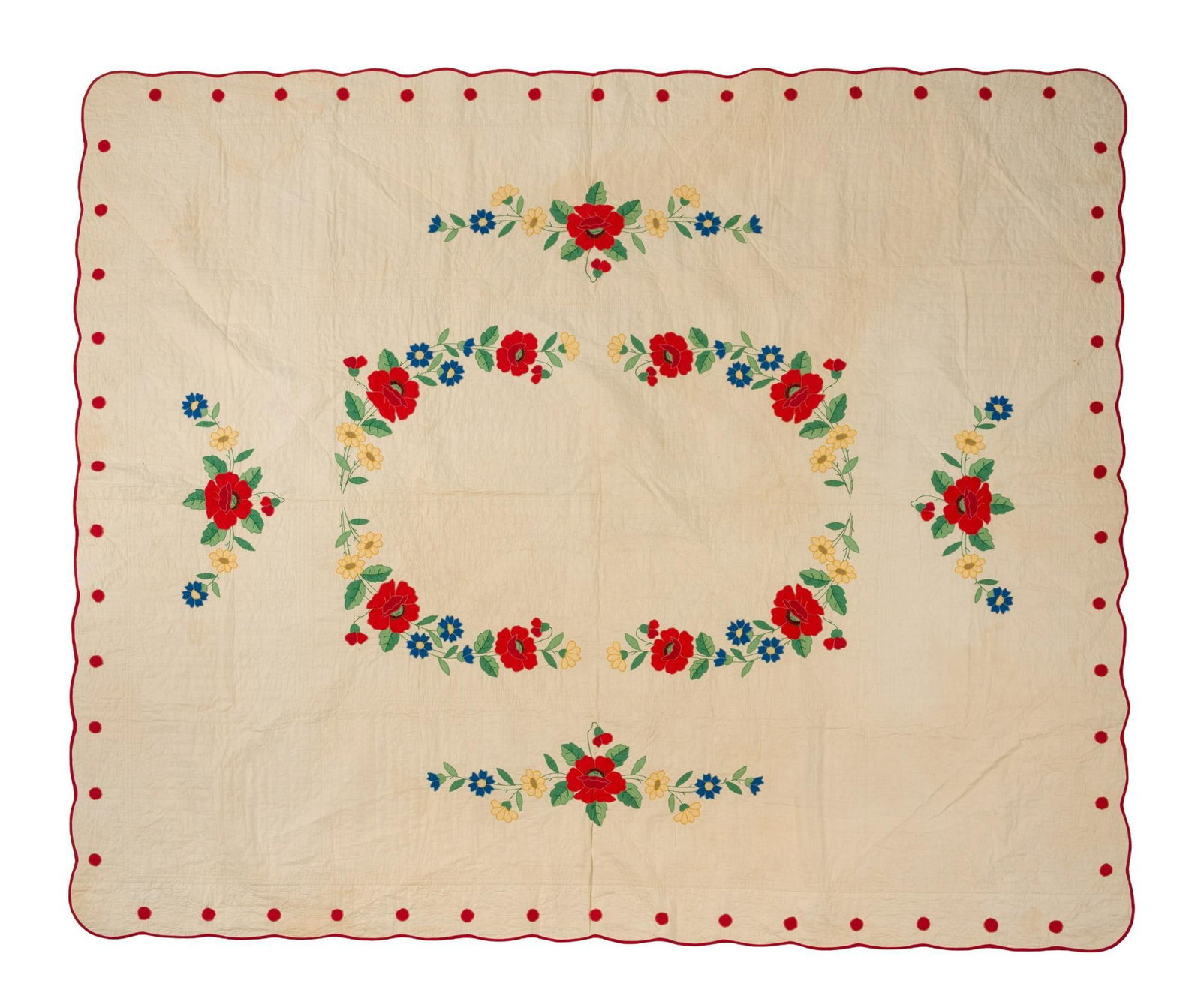 Appliqué Floral Quilt (1 of 3)