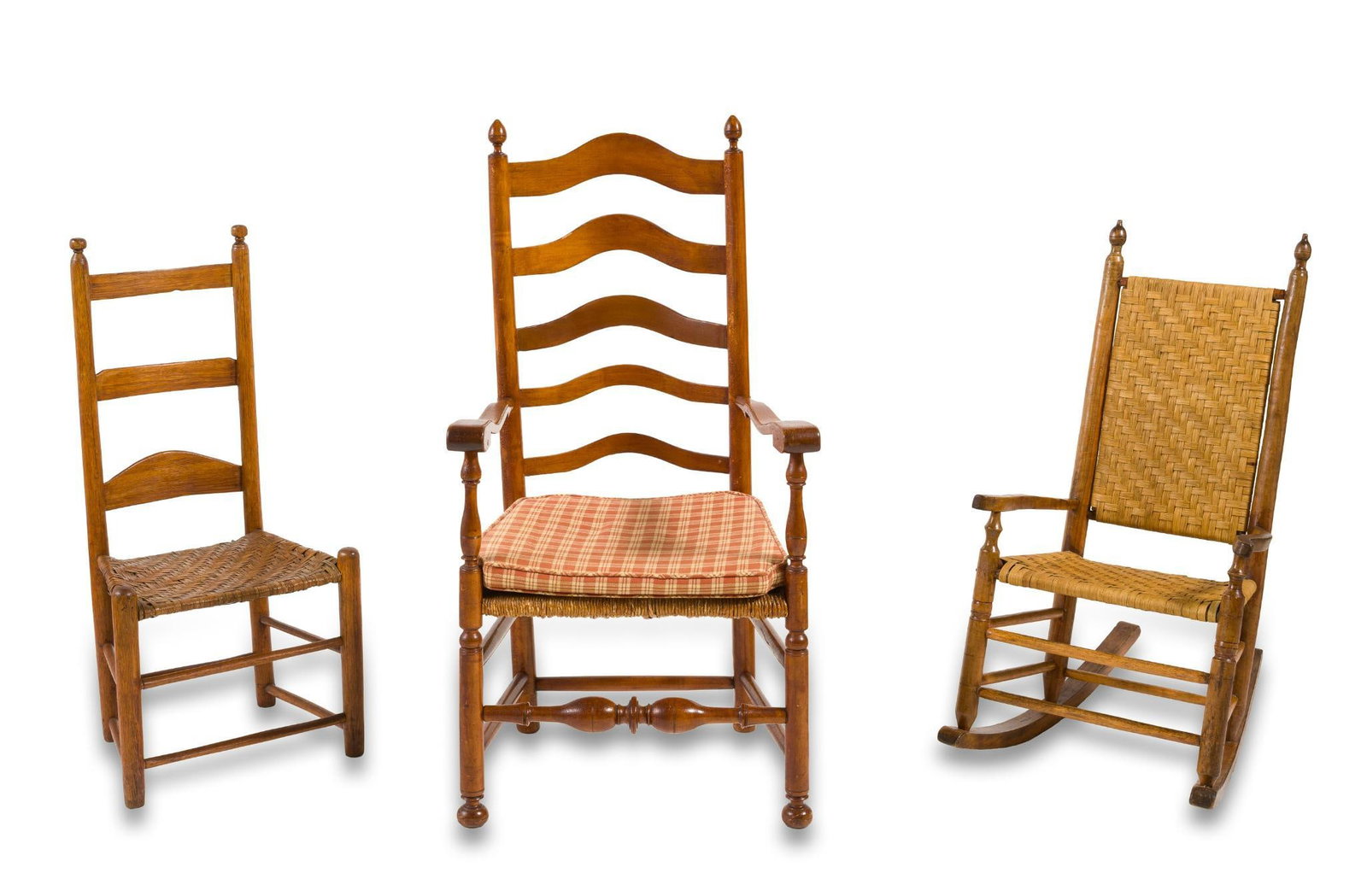 3 Chairs Incl. Delaware Valley Ladderback Armchair (1 of 17)