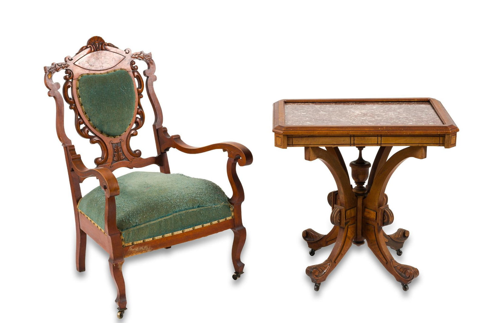 Victorian Table and Edwardian Armchair (1 of 10)