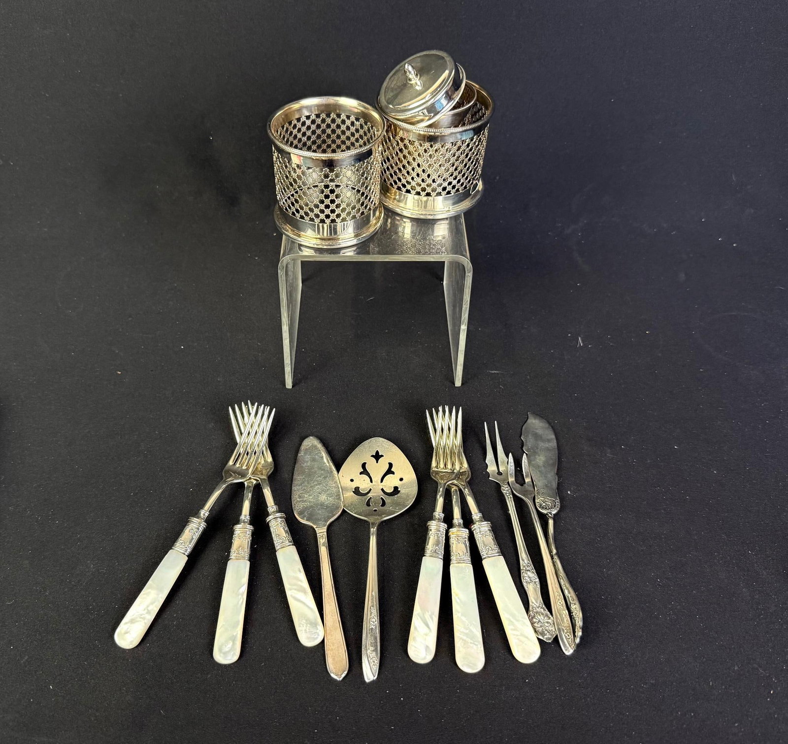 10 Pieces of Silverplate & 7 Pieces of Sterling Silver (1 of 3)