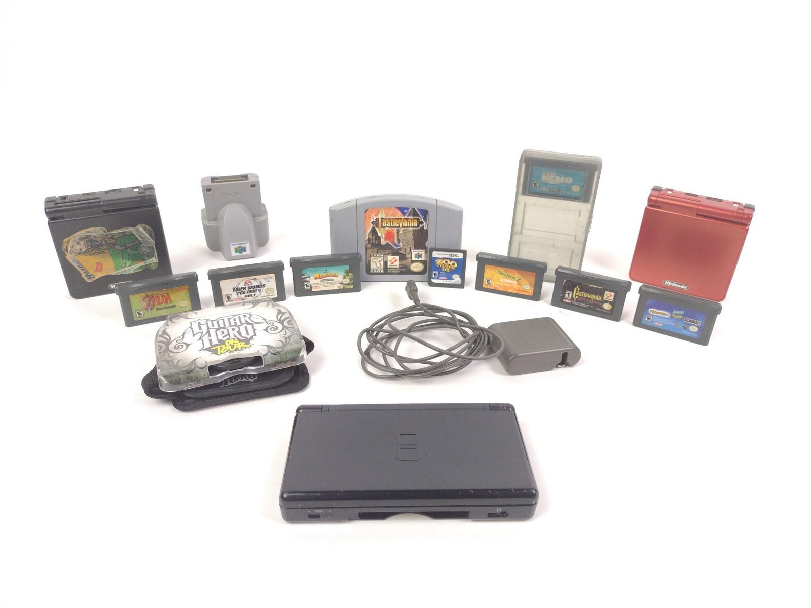 2 Game Boy Advanced & Nintendo DS w/ Games: Games include Shrek 2; Finding Nemo; Guitar Hero; and more. 