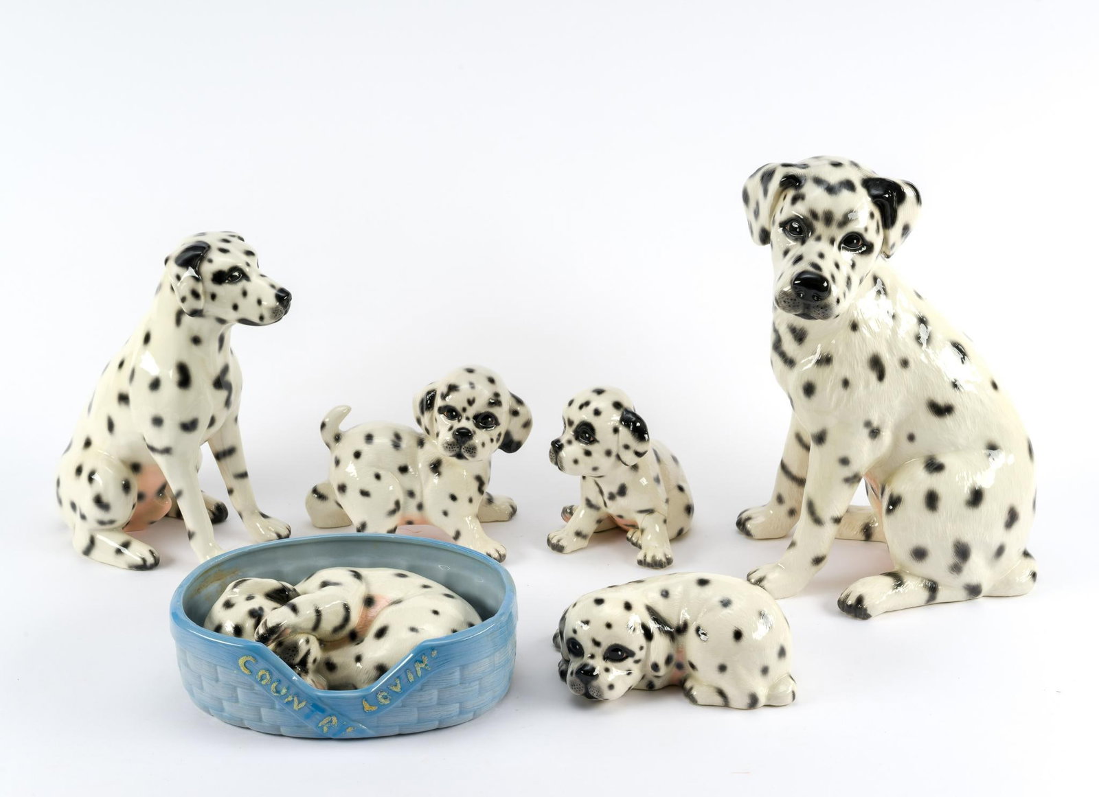 6 Porcelain Dalmation Statues (1 of 5)