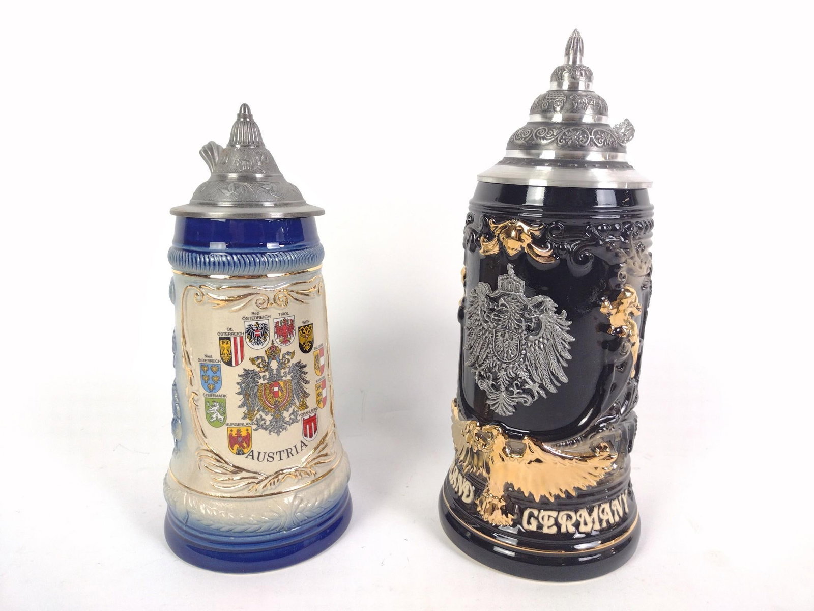 2 German Lidded Beer Steins (1 of 4)