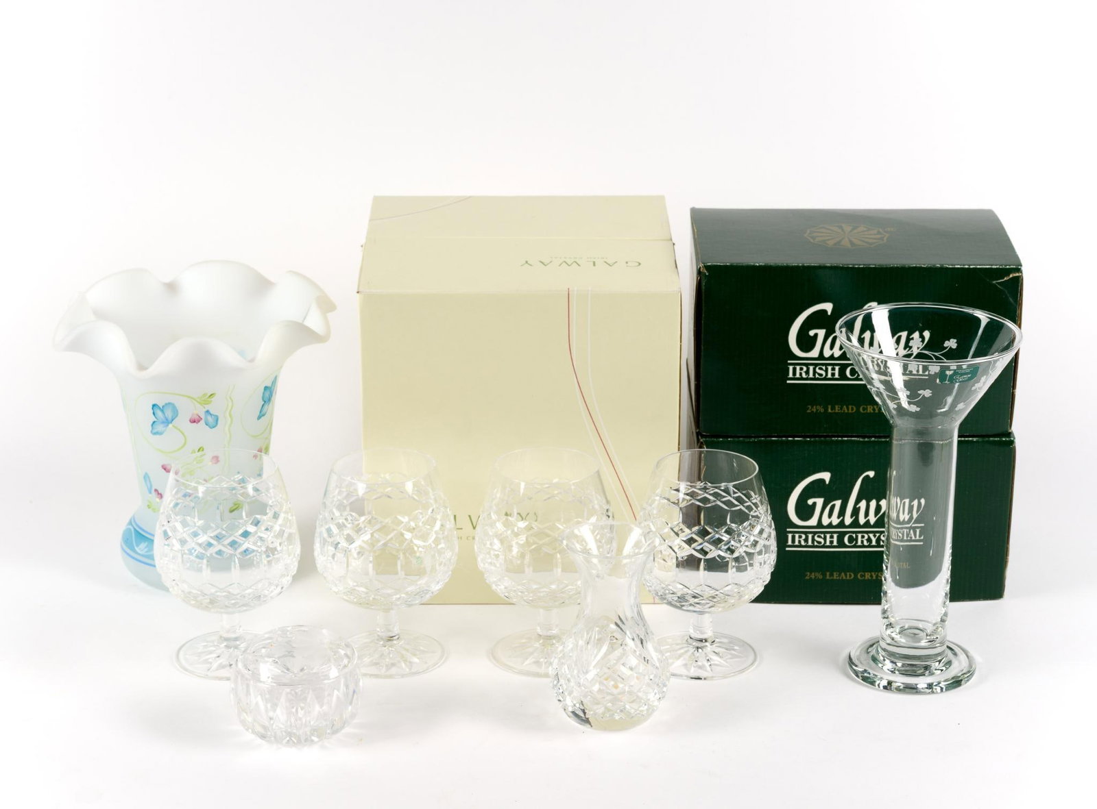 Galway Crystal and Fenton Vase (1 of 11)