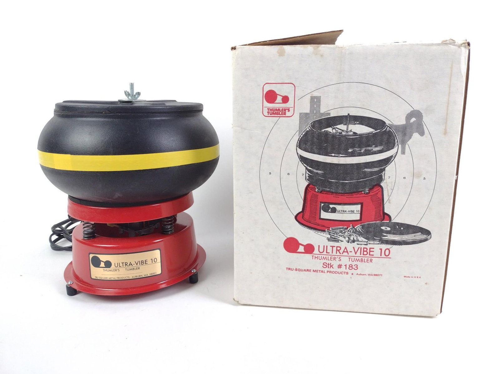 Thumler's Tumbler Ultra-Vibe 10 Electric Tumbler: Includes original box. UV 10 Stk. No. 183. In good condition. ~11".