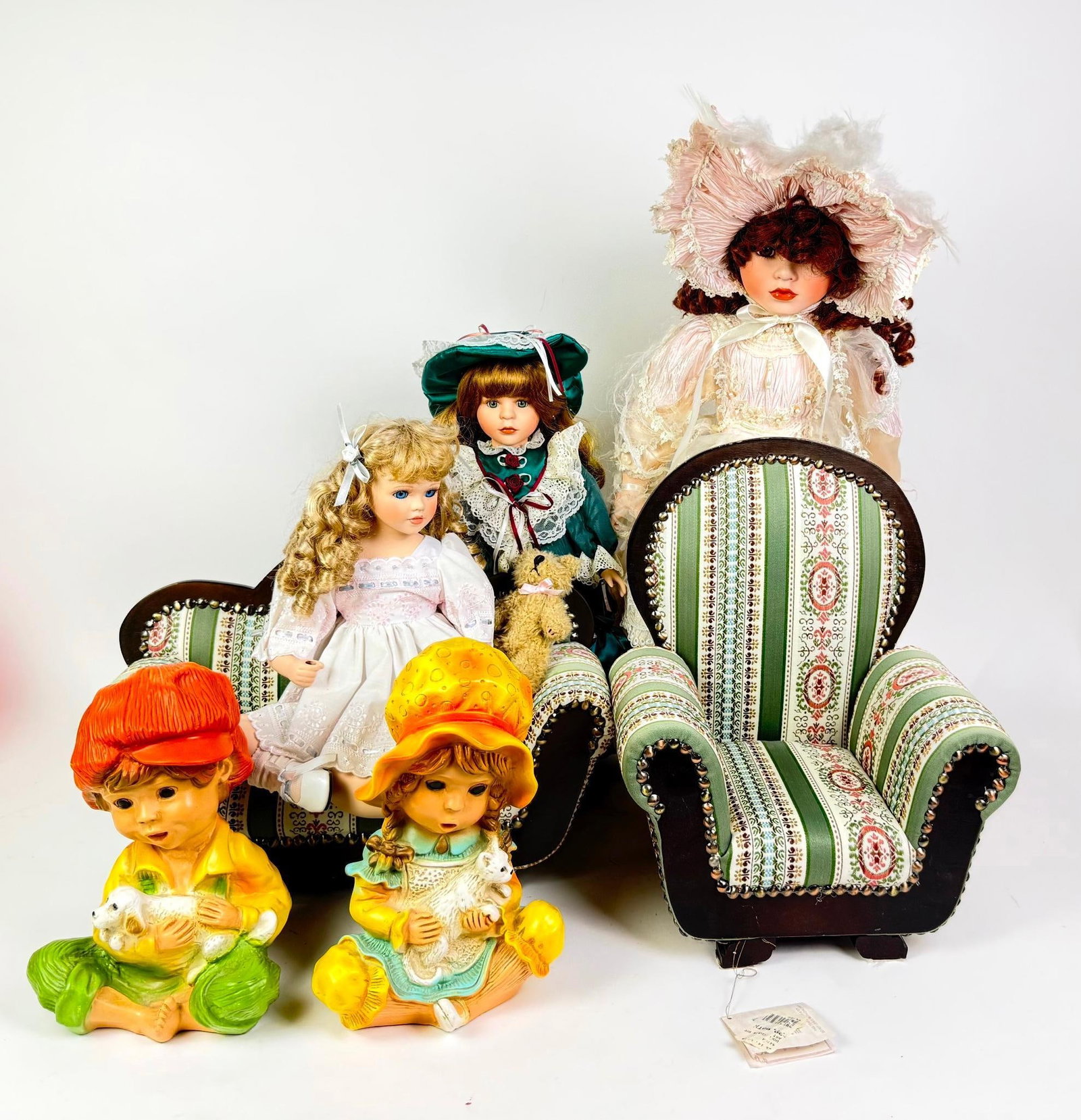 Dolls Incl. Chalkware, Porcelain, Accessories (1 of 6)