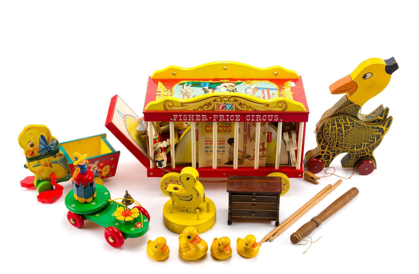 Vintage Toys Incl. Fisher Price Circus Wagon (1 of 5)