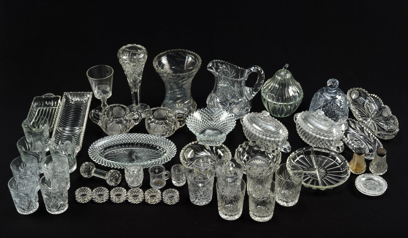 47 Pieces of Cut and Pressed Glass (1 of 4)