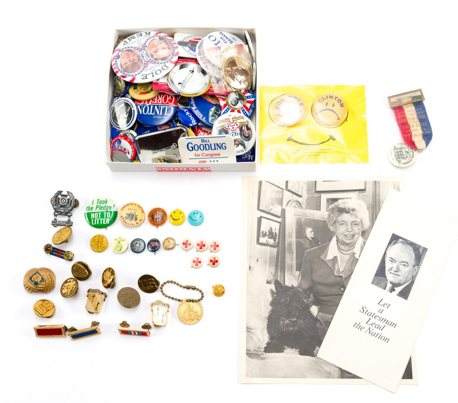 Political Buttons and Military Pins (1 of 4)