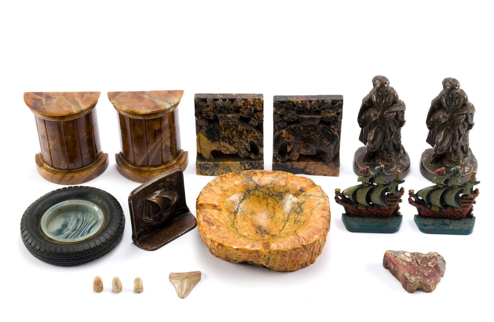 Glass, Alabaster, Bronze, and Cast-Iron Objects (1 of 4)