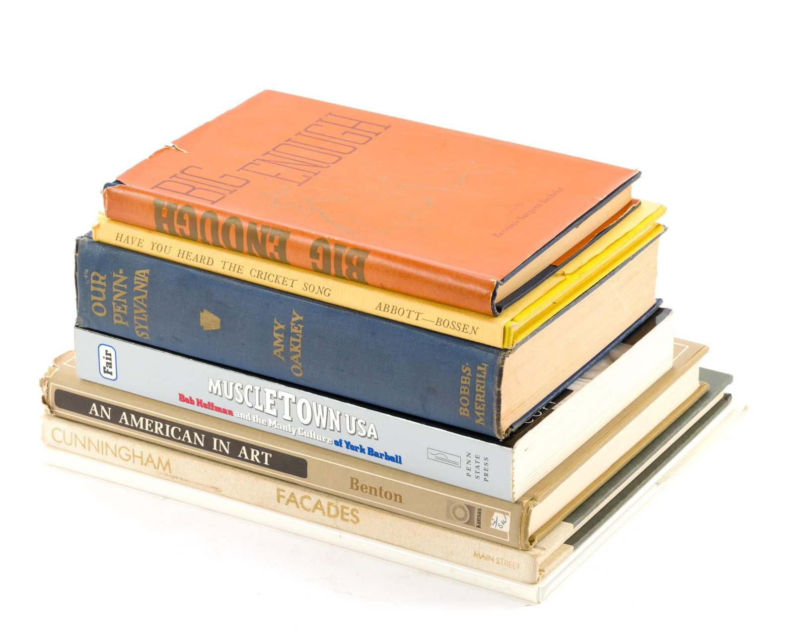 American History Books Incl. Signed: Titles and Signatures: 1.)"Facades," Inscribed by Bill Cunningham. 2.) "Muscletown USA" Signed by John D. Fair 3.) "Our Pennsylvania" Signed by Amy Oakley and illustrated by Thornton Oakley. 4.) "An A