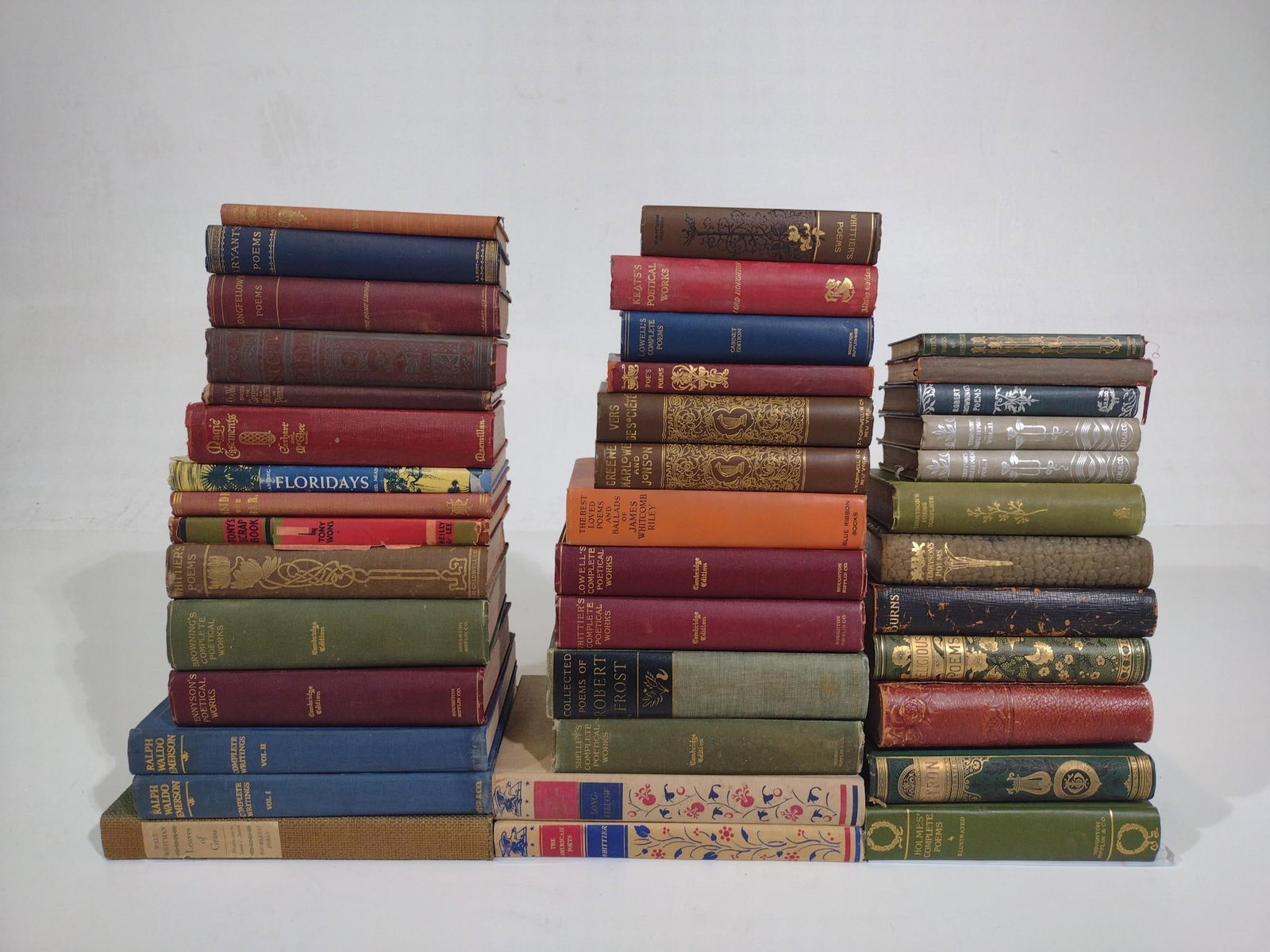 Poetry Books incl. Longfellow: Also includes Whitter's Poems; Leaves of Grass; Byron; and more. 