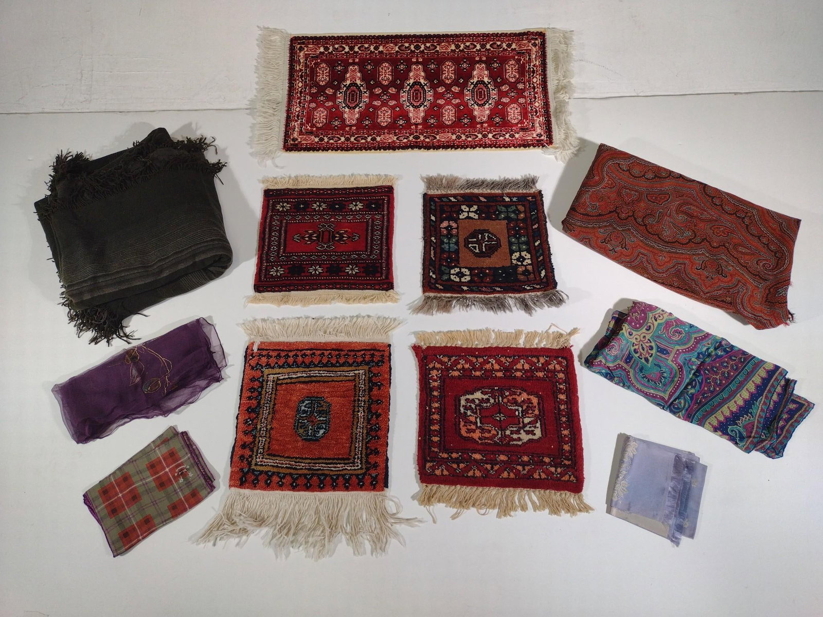 Miniature Oriental Rugs and Textiles Incl. Silk (1 of 5)